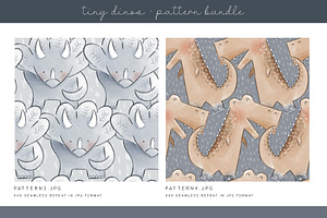 TINY DINOS PATTERN BUNDLE DH