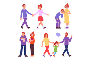 Family life stages. People, a Person Illustration by Onyx