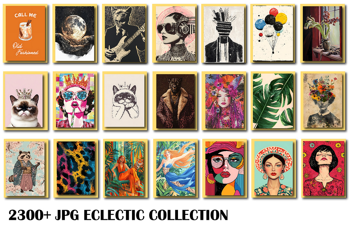 Eclectic Wall Art Collection JPG, a Wallpaper Photo by Chipshpow Graphics (Photo 4 of 9)