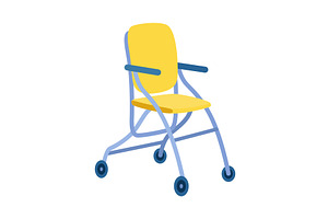 A Bright Yellow High Chair, an Illustration by Things for designers