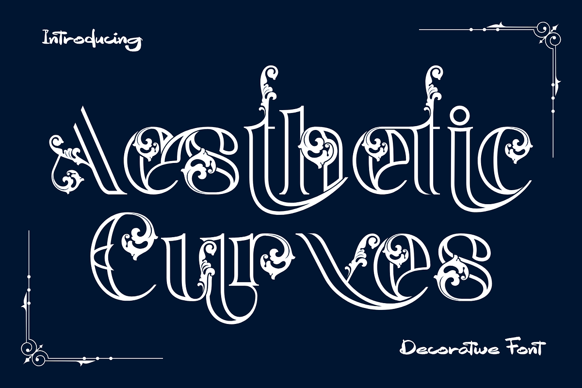 Aesthetic Curves - Gothic Font, a Serif Font by 177Studio