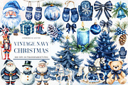 Vintage Navy Christmas Winter, an Illustration by Designworld (Thumbnail 1 of 5)