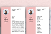 Resume Template (MS Word) | Sarah, a Resume Template by Priiiiiiiiiiiiiint ! (Thumbnail 2 of 2)