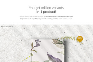 Floral Mailing Boxes 3x Mock-ups