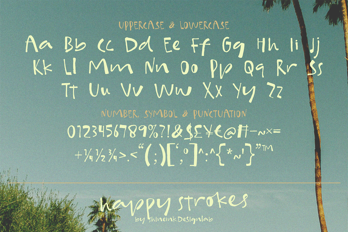Happy Strokes, a Handwritten Font by shineink.designlab (Photo 9 of 10)