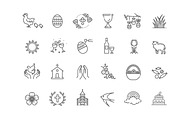 Easter Line Icons Set, an Outline Icon by Tettygreen (Thumbnail 2 of 3)