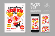 White Youth Day Flyer Set, a Flyer Template by graphicook (Thumbnail 1 of 3)