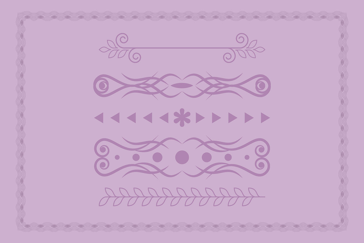 Floral Elements Dividers Collection, a Decorative Illustration by Photoshop Action (Photo 4 of 6)