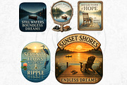 Summer Lakeside Leisure Clipart Set, a Seasonal Illustration by ThatsDesignArt (Thumbnail 7 of 10)
