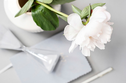 Peony and Hourglass Stock Image, a Business Photo by Her Creative Studio