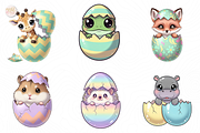 Easter Eggshell Animals PNG Clipart., an Animal Illustration by KennedyStudio (Thumbnail 3 of 5)