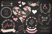 Soft Pink Vintage Vector Flowers, an Illustration by Amanda Ilkov (Thumbnail 2 of 4)