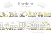 Construction Trucks watercolor set, a Transportation Illustration by Alisles (Thumbnail 13 of 16)