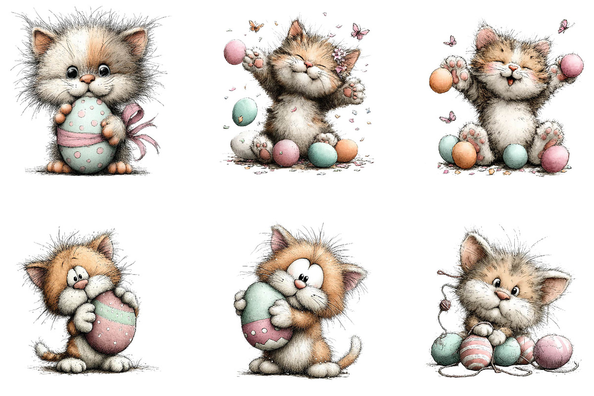 Cute Cat Easter Sublimation, an Illustration by CreationArt (Photo 2 of 7)