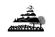 Autumn Fall Leaves Landscape, a Graphic by Artivon (Thumbnail 4 of 13)