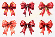 Red Coquette Christmas Bow clipart, an Illustration by Dream Creation (Thumbnail 7 of 7)
