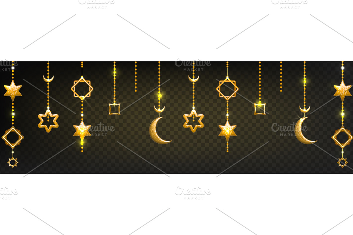 Ramadan Kareem garland with golden, an Object Illustration by art PVP - market