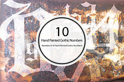 Hand Painted Gothic Numbers, a Texture Illustration by BIOWORKZ (Thumbnail 1 of 5)