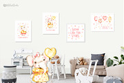 Nursery elephants Watercolor clipart, an Animal Illustration by UlitkaStudio (Thumbnail 5 of 7)