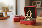 Teardrop Laser Cut Earrings, an Object Graphic by Designer_Momina (Thumbnail 2 of 5)
