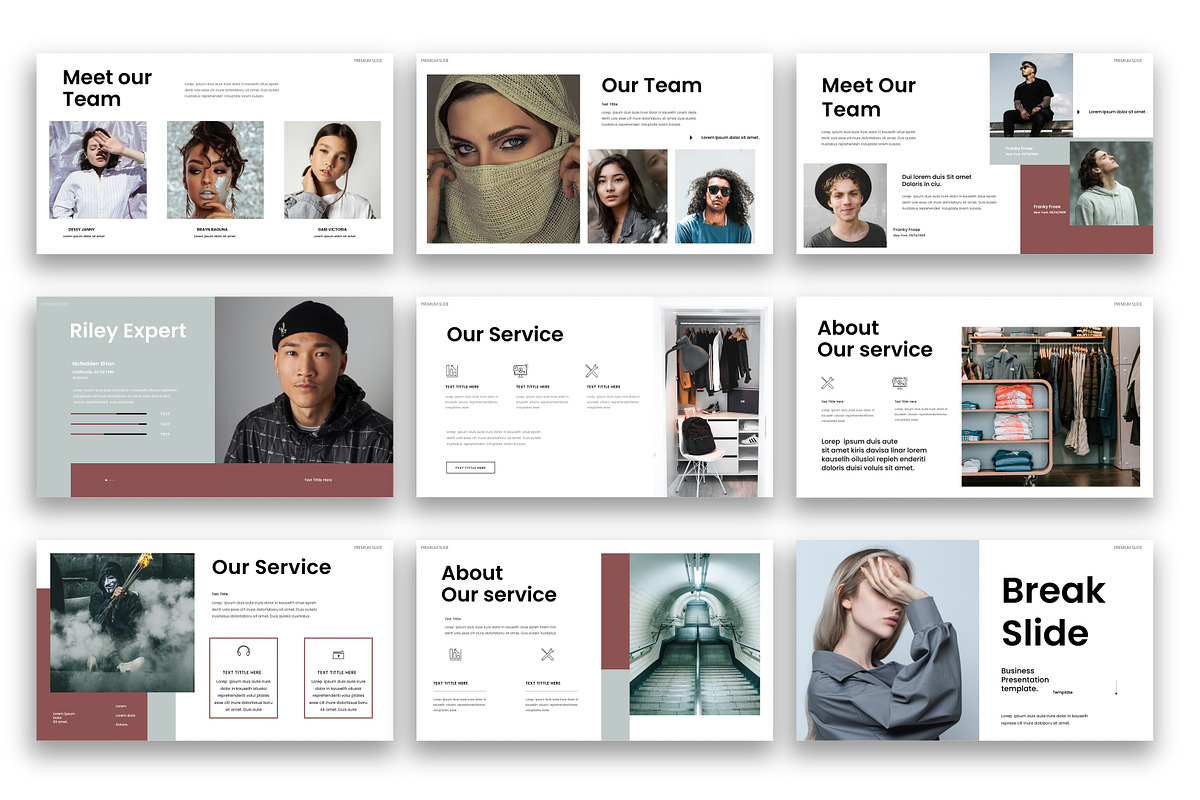 Riley–Business Google Slide Template, a Presentation Template by kreatifreya (Photo 3 of 5)