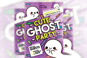 Cute Ghost Party - Flyer Template, a Flyer Template by Flyermarket (Thumbnail 2 of 3)