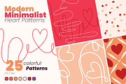 Modern Minimalist Heart Patterns, a Pattern Graphic by moja doodle (Thumbnail 1 of 8)