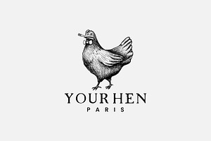 Vintage Chicken Restaurant Logo