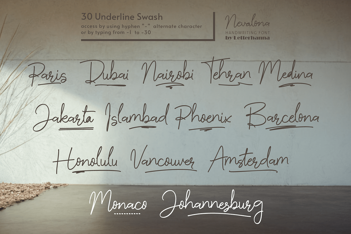 Nevalona Font, a Handwritten Font by Letterhanna Studio (Photo 8 of 16)