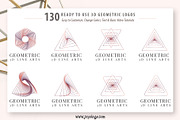 Geometric Logo Generator 3D Line Art, a Branding & Logo Template by joyologo (Thumbnail 11 of 24)