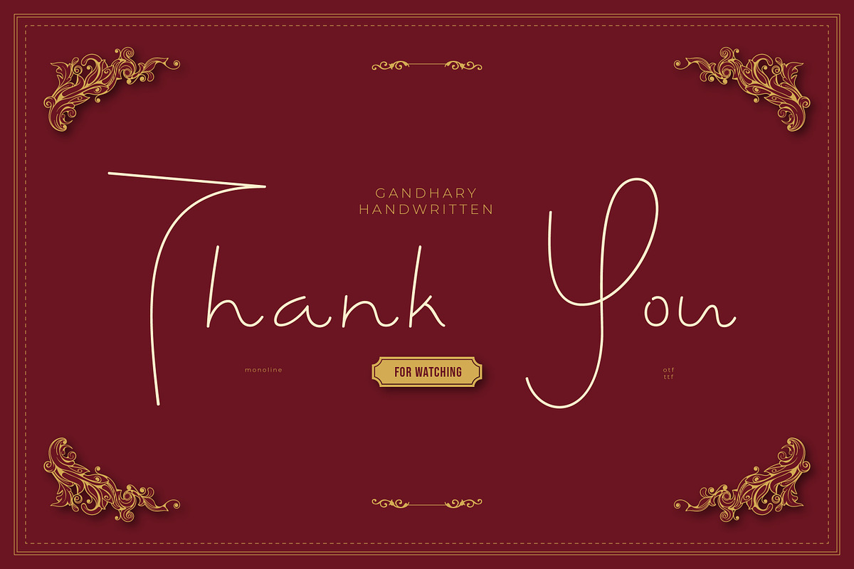 Gandhary Handwritten Font, a Script Font by infernostudio3 (Photo 11 of 11)