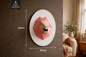 Lion trophy - 3d papercraft