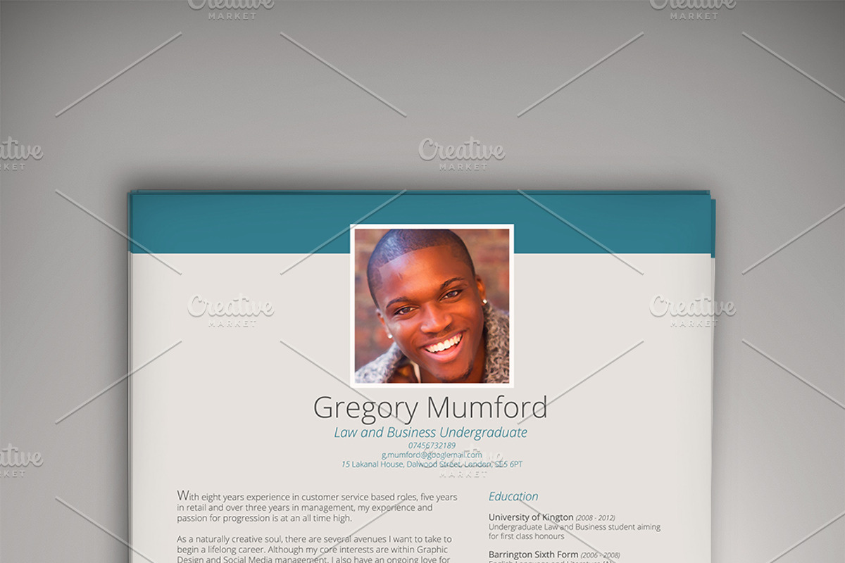 Dive CV/Resume, a Resume Template by Valeur Design (Photo 1 of 4)