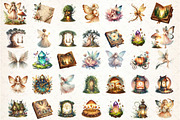 Fairy Forest Vintage Clipart, an Illustration by DreamCafeArt (Thumbnail 2 of 6)