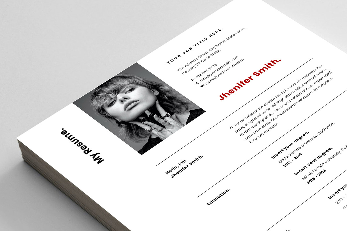 Resume Template/CV Template, a Resume Template by Symie Design (Photo 2 of 4)