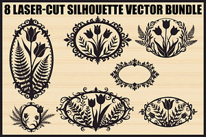 Elegant Floral Frame Set, an Illustration by BIPLOB EXPERT