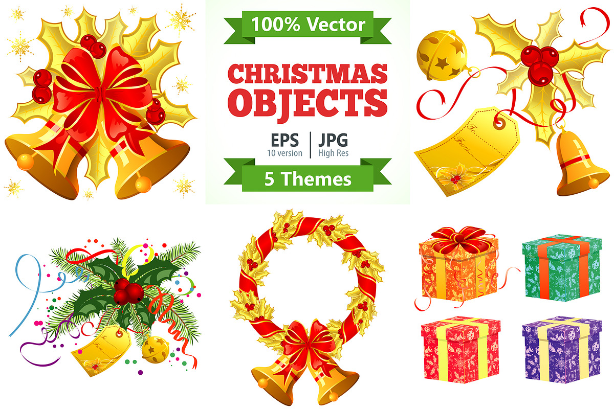 Christmas Objects Themes, a Decorative Illustration by TAlex (Photo 1 of 6)