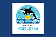 World Orca Day Banner Template, a Social Media Template by nandinigraphics (Thumbnail 1 of 4)