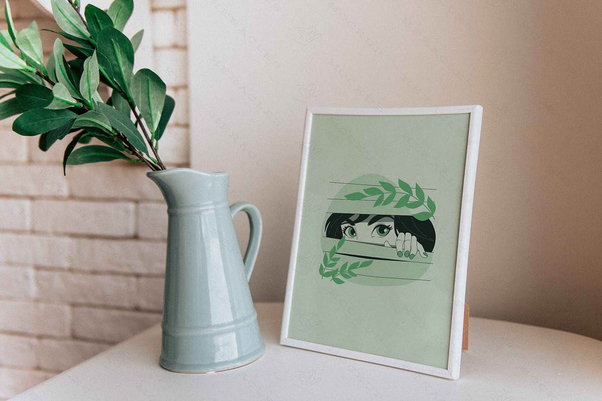A4 Frame Mockup on a table, a Print Template by HeraclesVisuals (Photo 2 of 2)