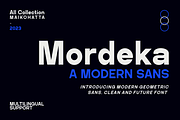 Mordeka - Modern Sans Typeface, a Sans Serif Font by MaikoHatta (Thumbnail 1 of 5)