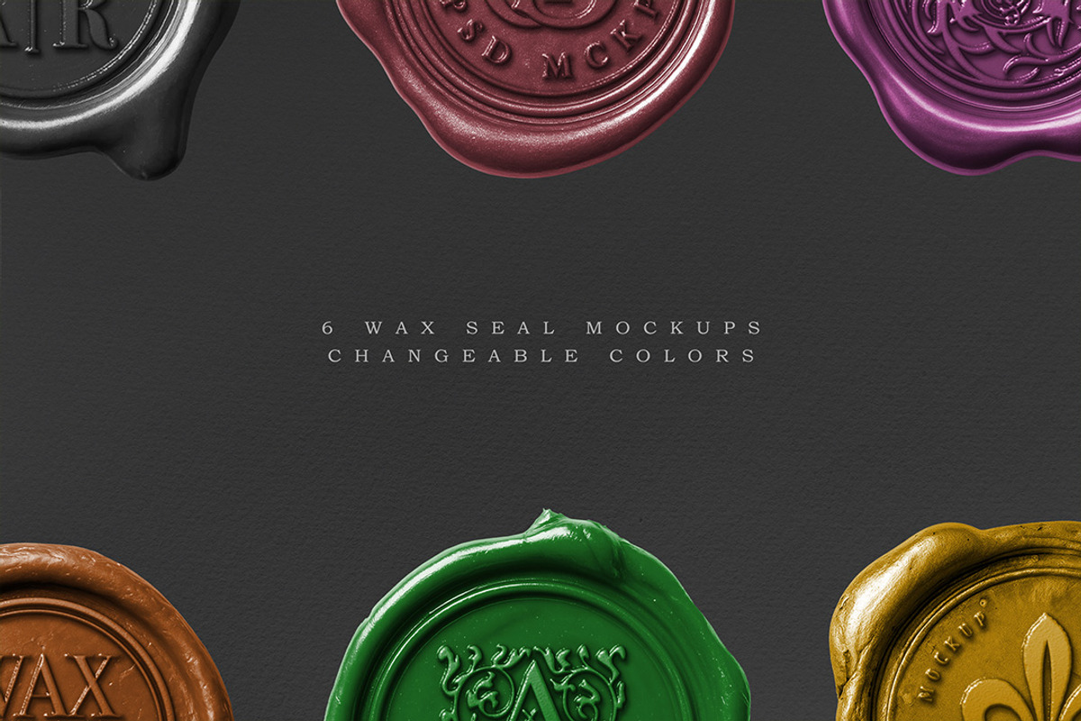Wax Seal Mockup Set – 6 Stamps, a Product Mockup by Avelina Studio (Photo 2 of 3)