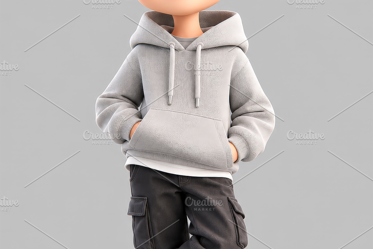 3D Cartoon Boy Curly Hair Sunglasses, a Person Photo by Hamza067 (Photo 4 of 4)