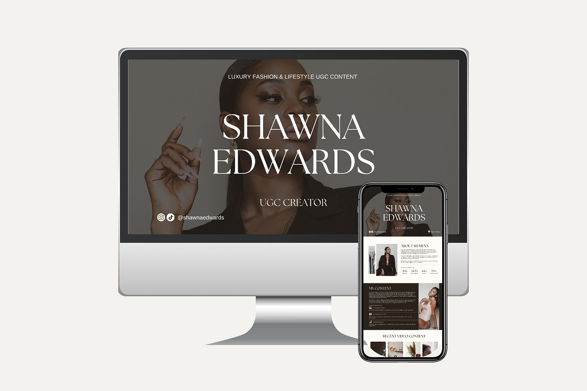 UGC Portfolio Canva Template preview 3