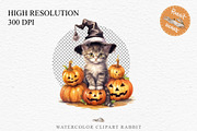 Halloween Kitten Pumpkin Cute Cats, an Animal Illustration by Rabbit Heart (Thumbnail 2 of 10)