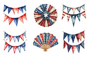 Patriotic American Bunting PNG, an Illustration by SinaCreation (Thumbnail 3 of 5)