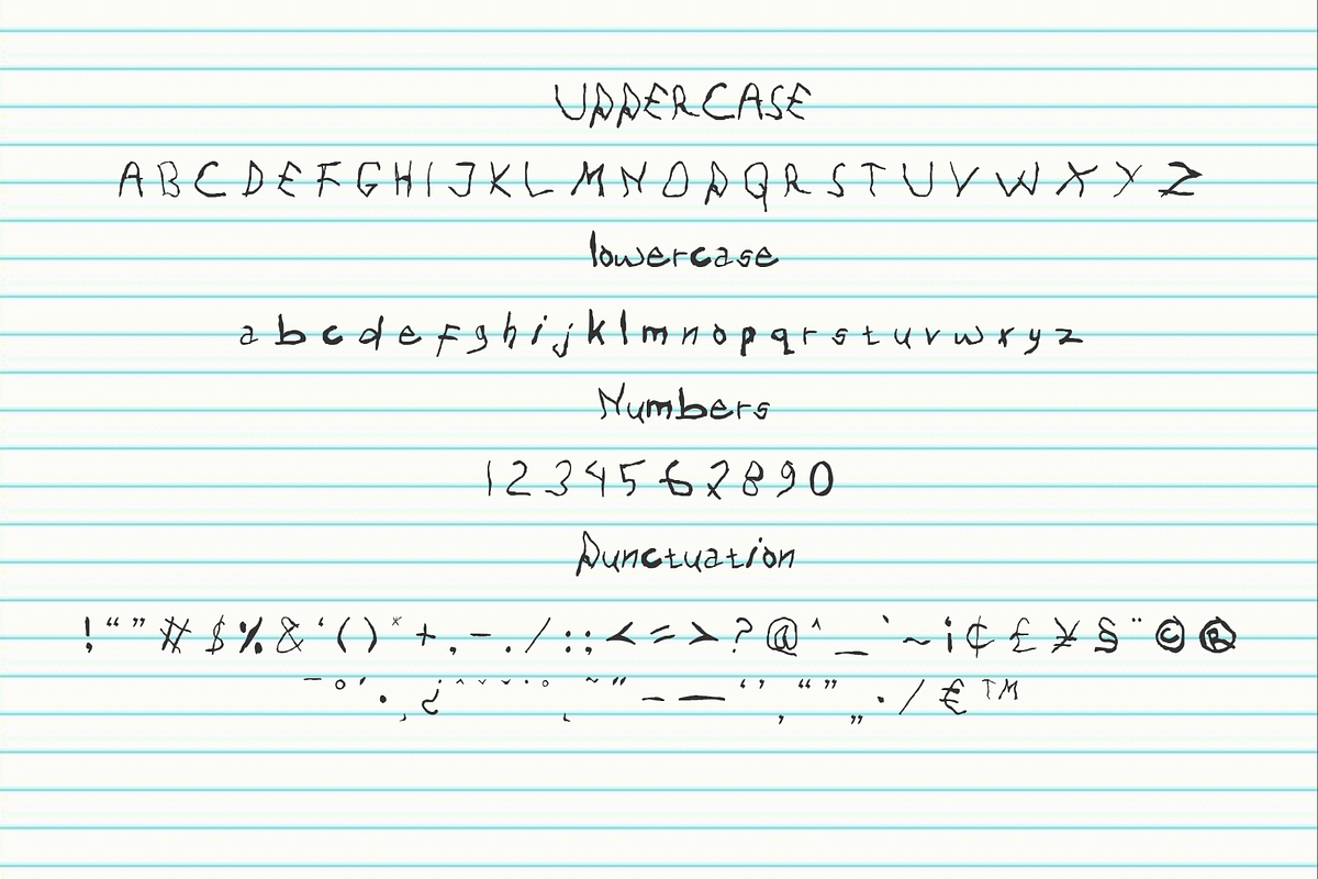 Ubbing-Kid Handwritten Like Font, a Handwritten Font by Mofr 24 (Photo 7 of 8)