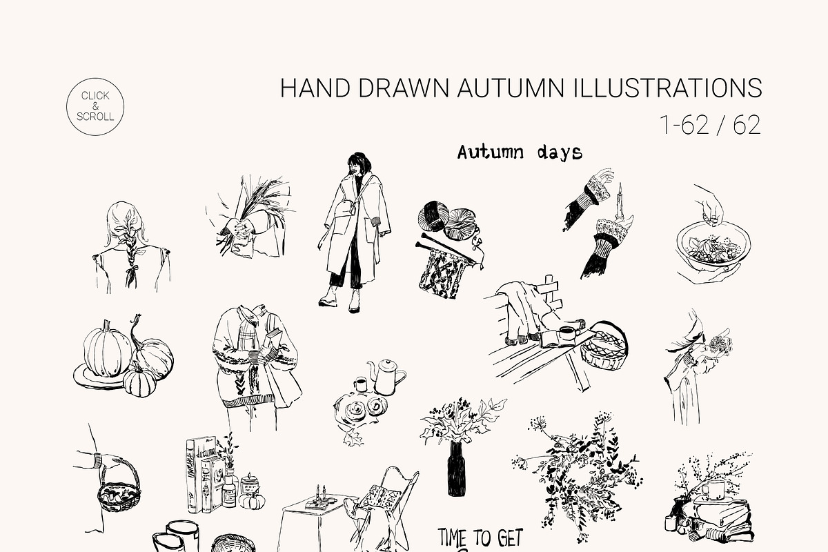 COZY AUTUMN modern posters set, a Seasonal Illustration by Yuliia Lashevska (Photo 6 of 11)