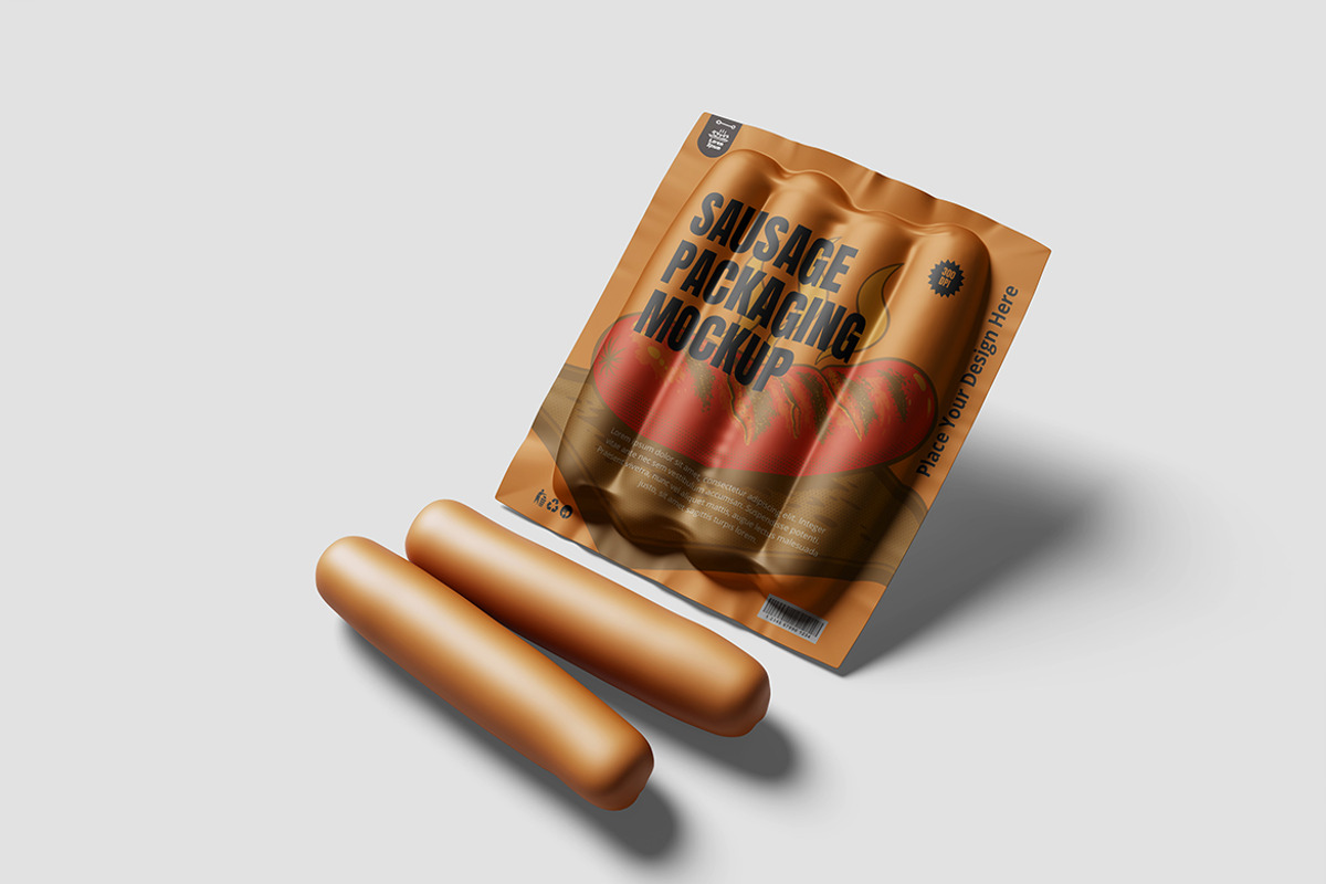 Editable Sausage Packaging Mockup, an Advertising Mockup by bimockup (Photo 5 of 6)