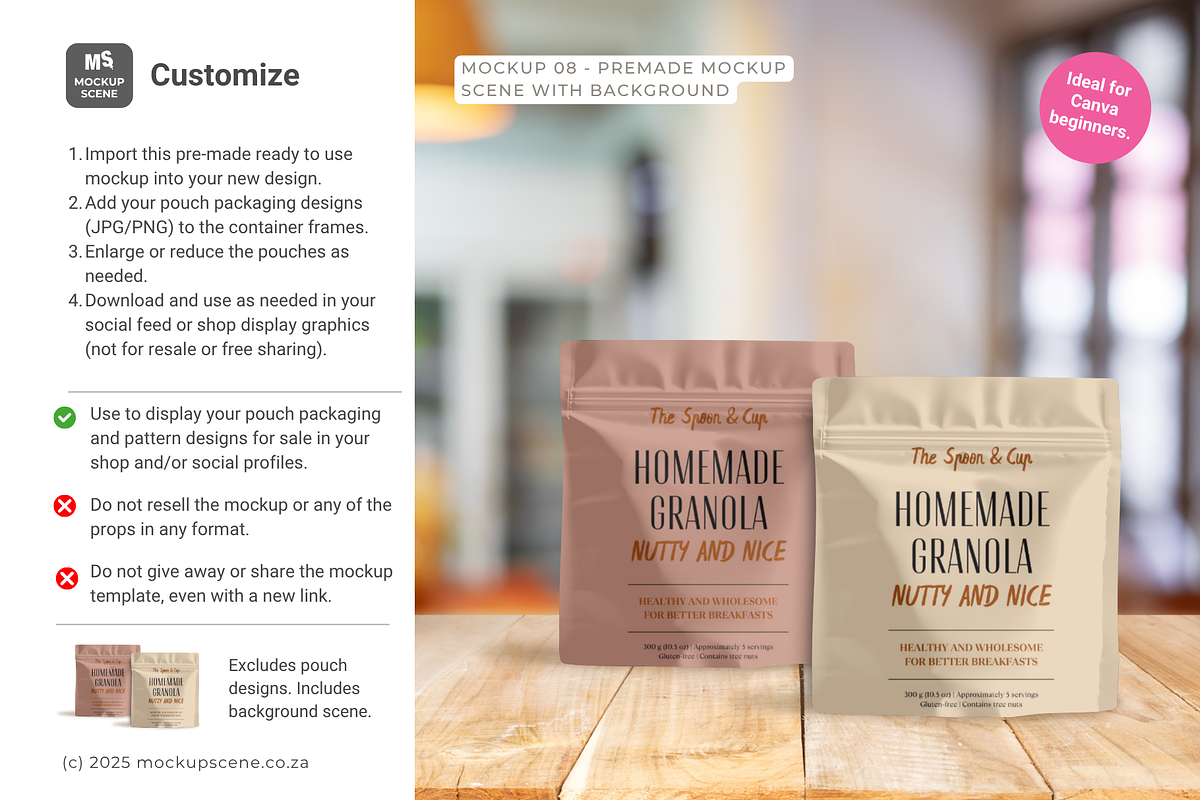 Food Pouch Canva Mockup Square, a Product Mockup by Mockup Scene (Photo 7 of 9)
