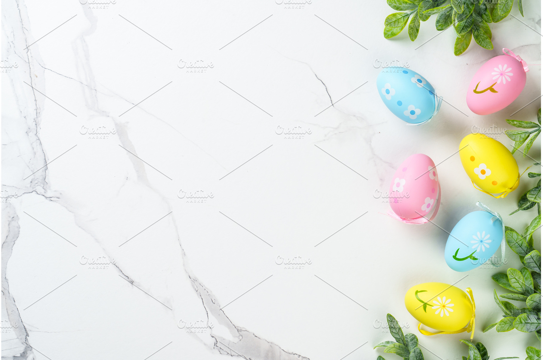 Easter eggs on white background., a Holiday Photo by Nadia-nb